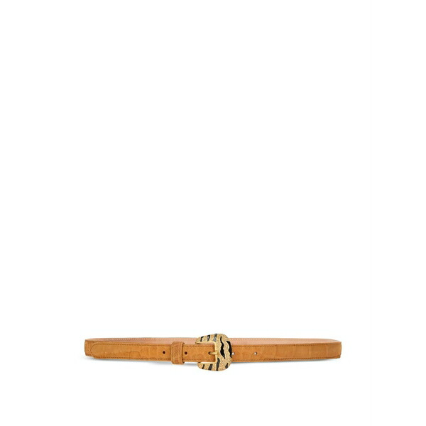 ロベルトカヴァリ レディース 三尺帯 付属物 Crocodile-embossed belt Brown
