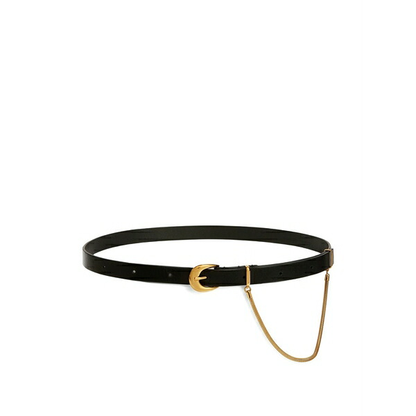 ジル・サンダー レディース 三尺帯 付属物 Chain-detailing leather belt Black