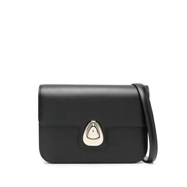 アーペーセー レディース ショルダーバッグ バッグ Astra leather shoulder bag Black｜asty