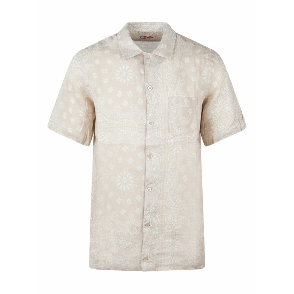 エムシーツーセイントバース メンズ シャツ トップス Bandana-print short-sleeve shirt Neutrals