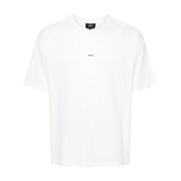 アーペーセー メンズ プルオーバー トップス Logo-print cotton t-shirt White