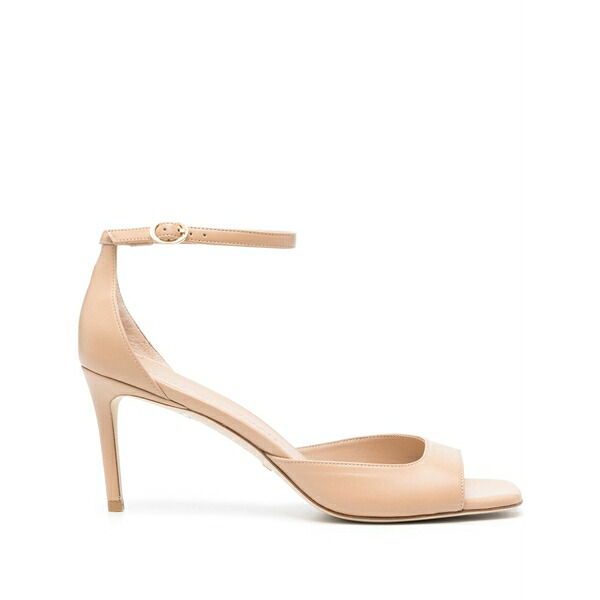 スチュアート ワイツマン レディース サンダル シューズ Nudistia 85mm leather sandals Neutrals｜asty