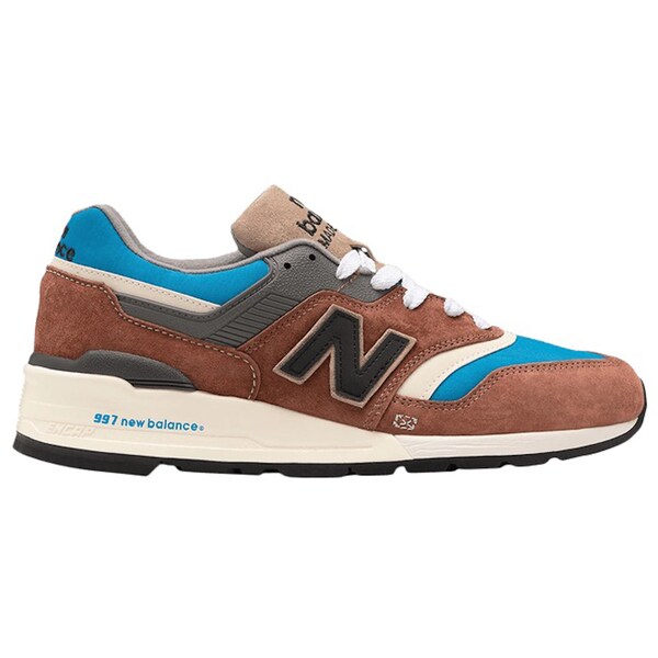 New Balance ニューバランス メンズ スニーカー 【New Balance 997 MiUSA Elevated Basics Brown Blue White】 サイズ US_11(29.0cm) Brown/Blue/White｜asty