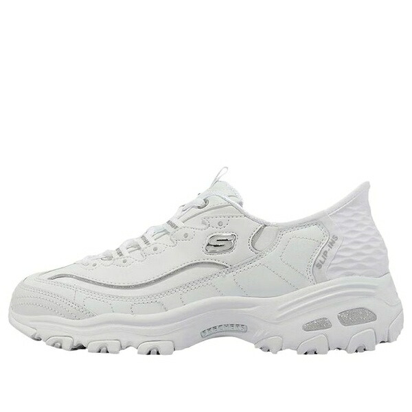 Skechers スケッチャーズ レディース スニーカー  【(WMNS) Skechers D\u0027Lites \u0027White Silver\u0027 150031-WSL】  大きさ US_6.5(23.5糎)