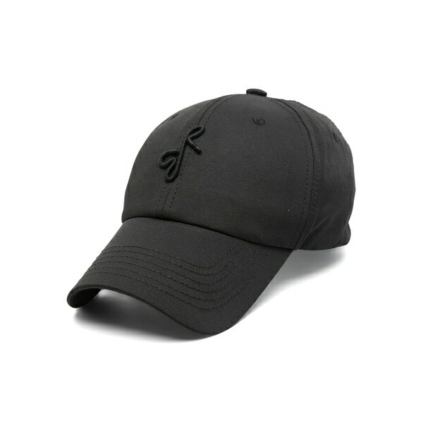 ラスランバジンスキー レディース 帽子 アクセサリー Logo-embroidered cotton cap Black|asty