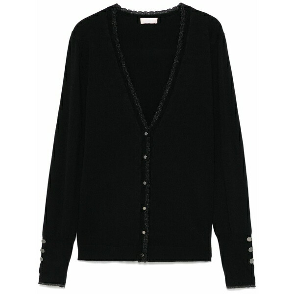 リュージョー レディース ジレー アウター Button-up cardigan Black