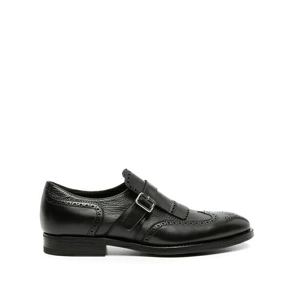 ヘンダーソン・ブラッコ メンズ 御召しものシューズ シューズ Fringe-detail monk shoes Black