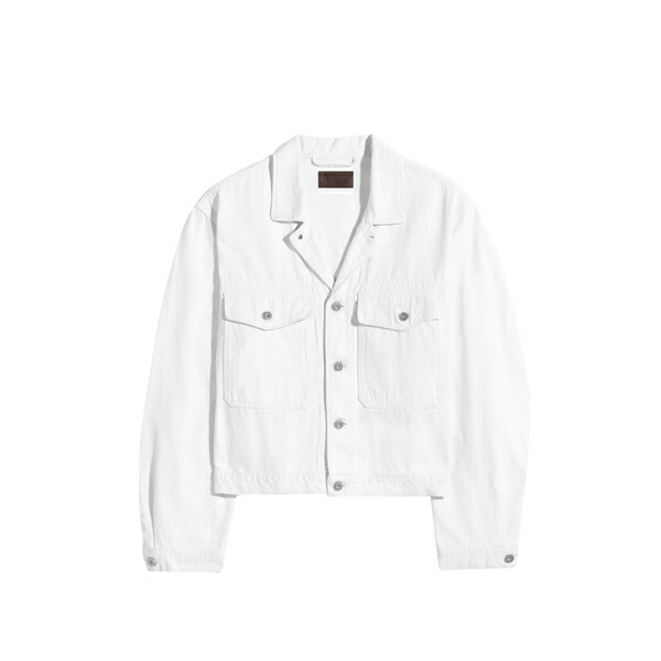 ルメール メンズ ジャケット＆ブルゾン アウター Buttoned trucker jacket White｜asty