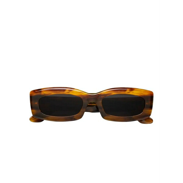 レトロスーパーフューチャー メンズ サングラス・アイウェア アクセサリー Zaga tangeri rectangle-frame sunglasses Brown｜asty