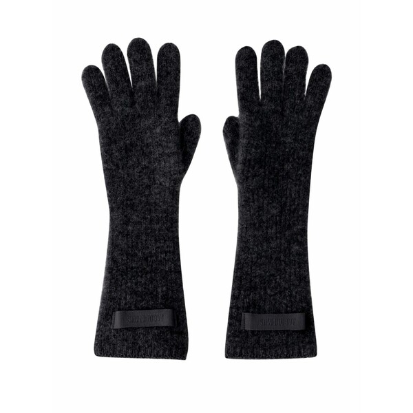 ジャクエムス メンズ グローブ 付属物 Ribbed logo gloves Black