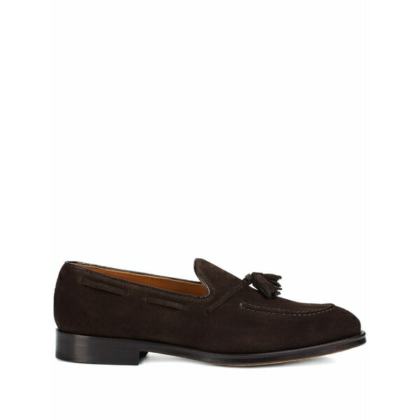 ドンカルズ メンズ スリッポン・ローファー シューズ Tassel-detailing suede loafers Brown|asty