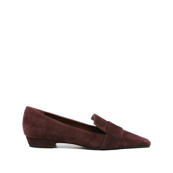 ロベルトフェスタ レディース スリッポン・ローファー シューズ Suede square-toe loafers Red