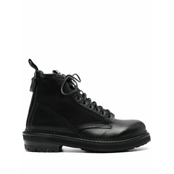 ブッテロ メンズ ブーツ シューズ Cargo leather boots Black
