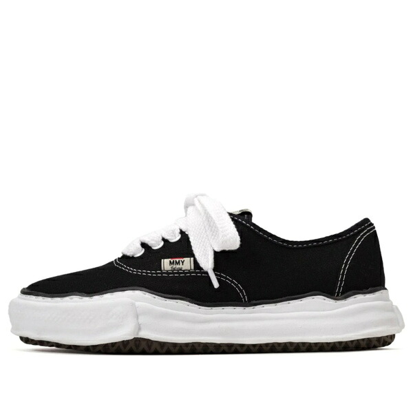 Maison MIHARA YASUHIRO ミハラヤスヒロ メンズ スニーカー 【Maison MIHARA YASUHIRO BAKER Vintage-Like OG Sole Canvas Low-top Sneaker 'Black' A09FW735-BLK】 サイズ US_6(24.0cm)｜asty