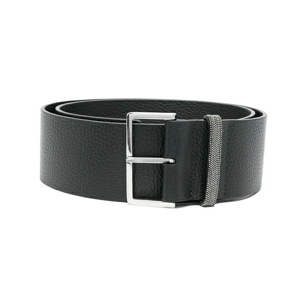 ファビアナ フィリッピ レディース ベルト アクセサリー Grained-leather wide belt Black|asty