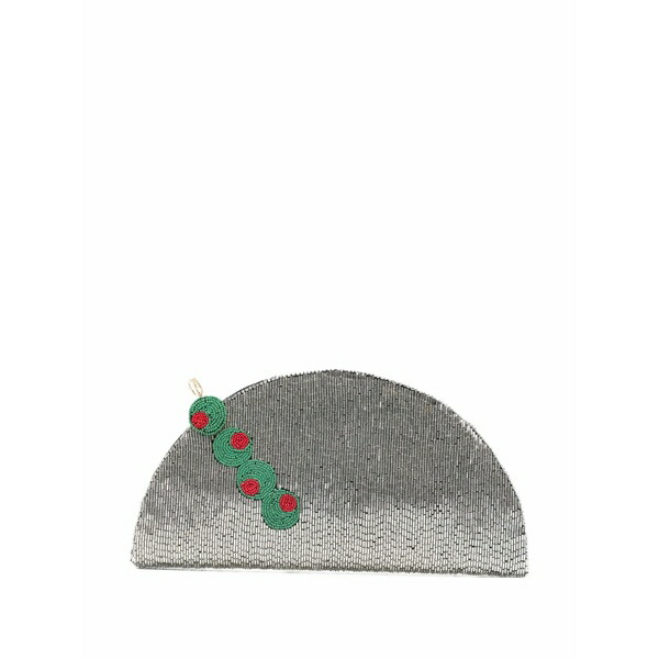 サイモン銀鏡 レディース クラッチペダル御徒面子 御徒面子 Lune martini clutch bag Silver