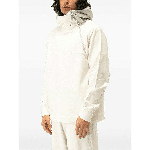 シーピーカンパニー メンズ パーカー・スウェットシャツ アウター Zip-front hooded sweatshirt White トップス-パーカー-メンズファッション