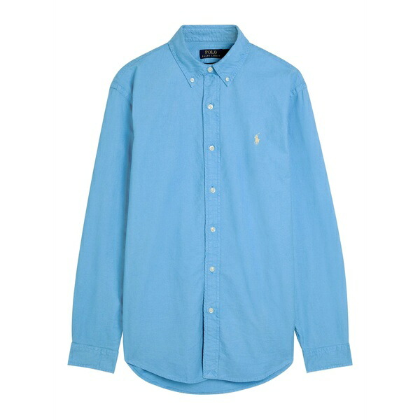 ラルフローレン メンズ プルオーバー トップス Button embroidered-logo shirt Blue