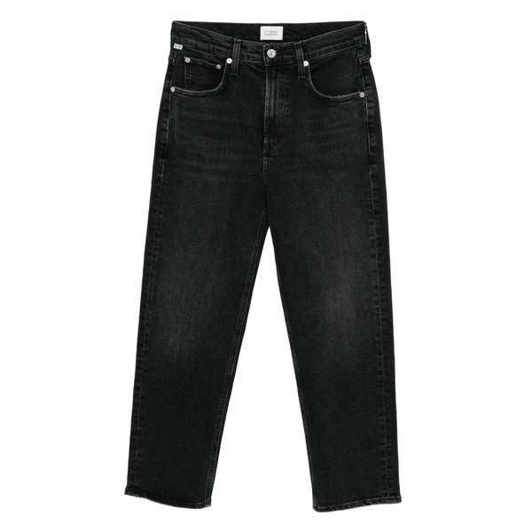 シチズンズ オブ ヒューマニティ レディース デニムパンツ ボトムス Delfina high-rise straight jeans Black|asty