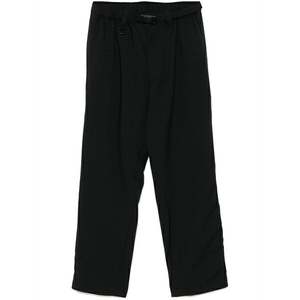 ワイスリー メンズ カジュアルパンツ ボトムス 3 stripes-logo trousers Black｜asty
