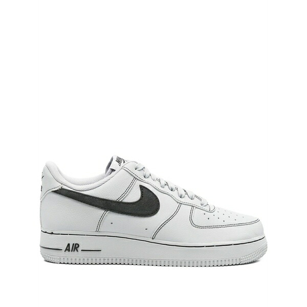 ナイキ メンズ スニーカー シューズ Sketched swoosh leather sneakers Grey 靴-スニーカー-メンズ靴