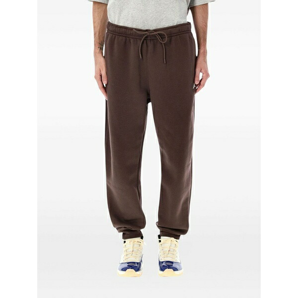 ジョーダン メンズ 心地よいズボン下 ボトムス Drawstring-fastening logo-detail track pants Brown