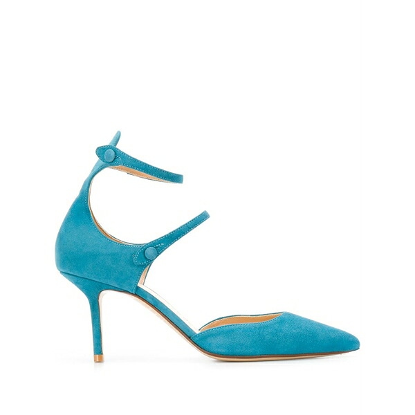 フランシスコロッソ レディース パンプス シューズ Double strap pointed toe pumps Blue｜asty