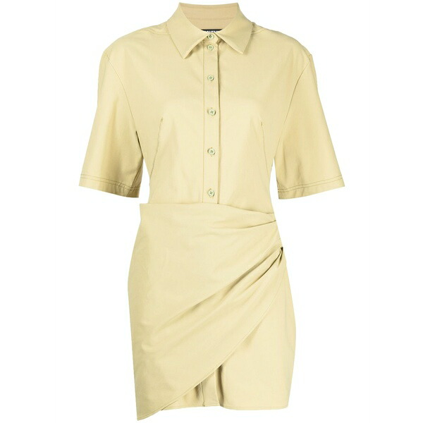 ジャクエムス レディース ワンピース トップス Gathered-detail shirt dress Brown｜asty