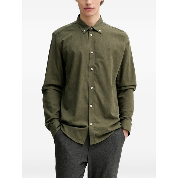 レ ドゥ メンズ シャツ トップス Desert buttoned long-sleeve shirt Green|asty