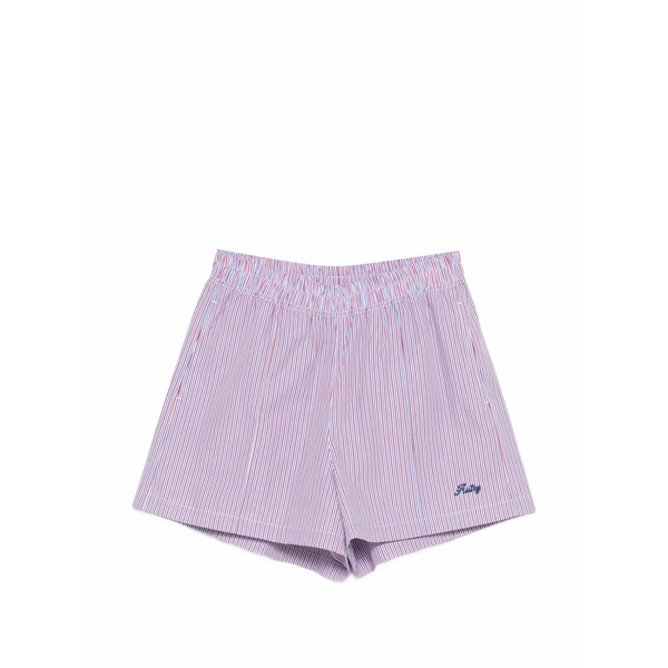 オートリー レディース カジュアルパンツ ボトムス Striped embroidered shorts Red｜asty