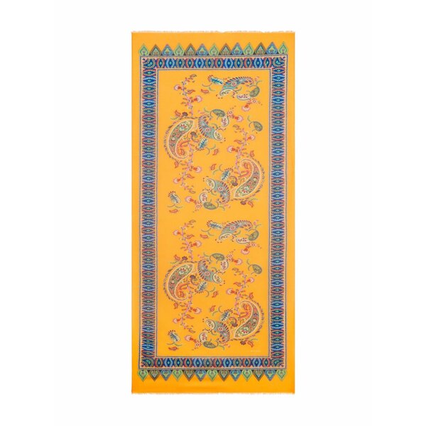 エトロ メンズ 消音装置・袈裟・えり巻き 添え物 Floral paisley scarf Yellow