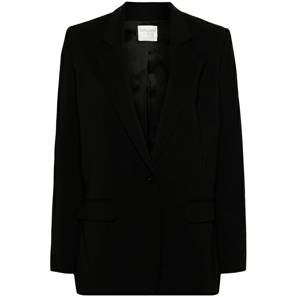 フォルテ フォルテ レディース 上衣＆上衣 アウター Tailored single-breasted blazer Black