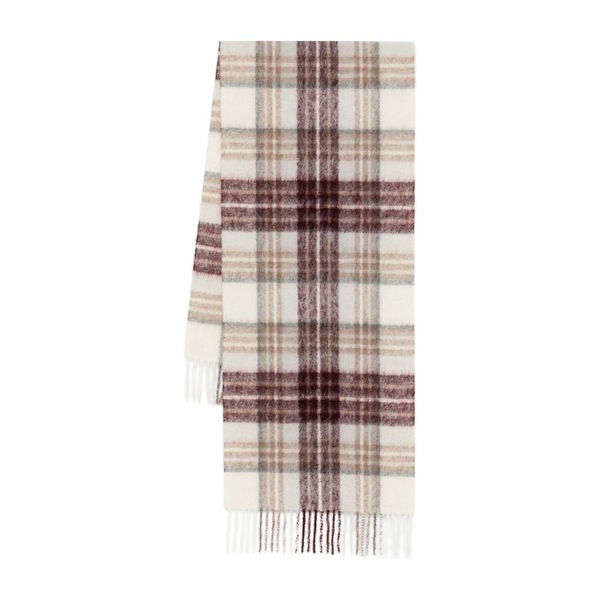 イレブンティ メンズ えり巻き・袈裟・えり巻き 付属物 Plaid fringed scarf Neutrals