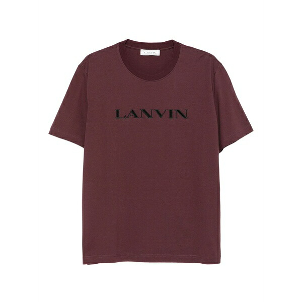 ランバン メンズ ティーシャツ トップス Logo-embroidered t-shirt Red トップス-メンズファッション