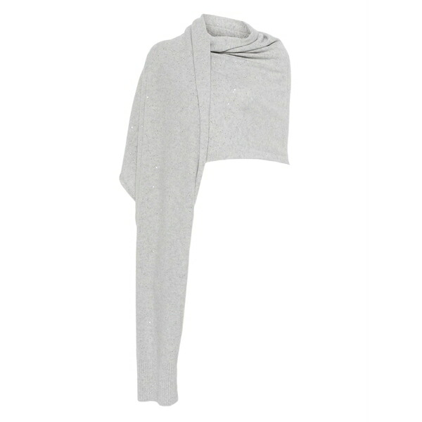 アントネリ レディース えり巻き・袈裟・えり巻き 付属物 Sequin-embellished knitted scarf Grey