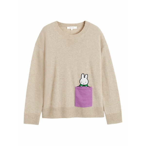 チンティアンドパーカー レディース ニット&セーター アウター Pocket miffy sweater Neutrals|asty