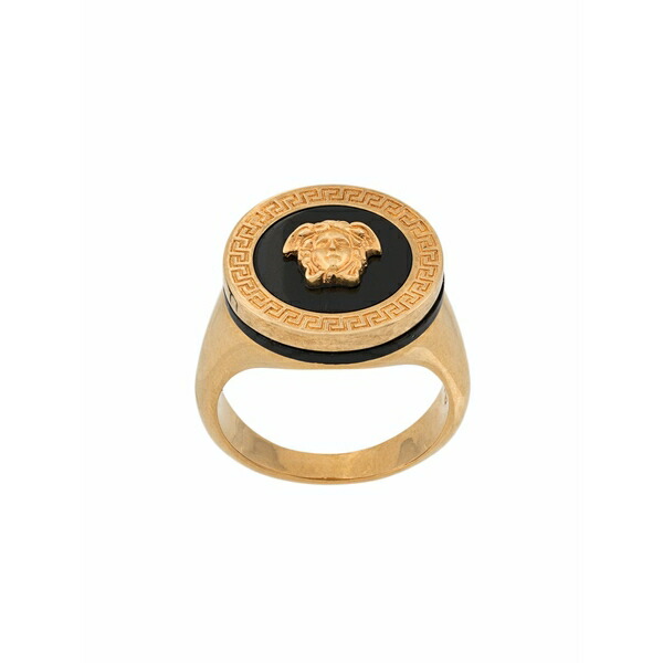 ヴェルサーチ メンズ 輪っか 佩び物 Medusa enamel ring Gold