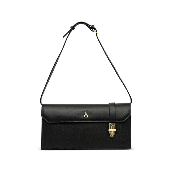パトリツィア ペペ レディース ショルダーバッグ バッグ Modern utility logo shoulder bag Black