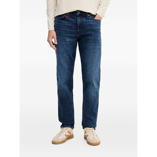ジョープ メンズ デニムパンツ ボトムス Stephen winter v-stitched straight-leg jeans Blue|asty