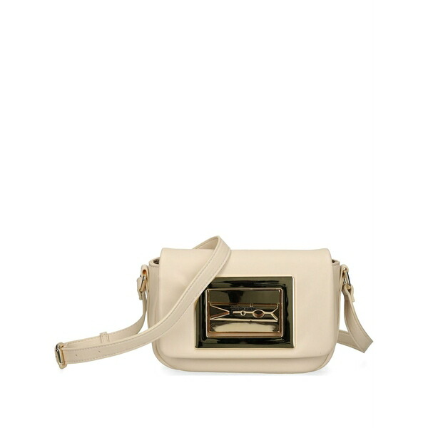 ラブ モスキーノ レディース ショルダーバッグ バッグ Plaque-detailing cross body bag Neutrals｜asty