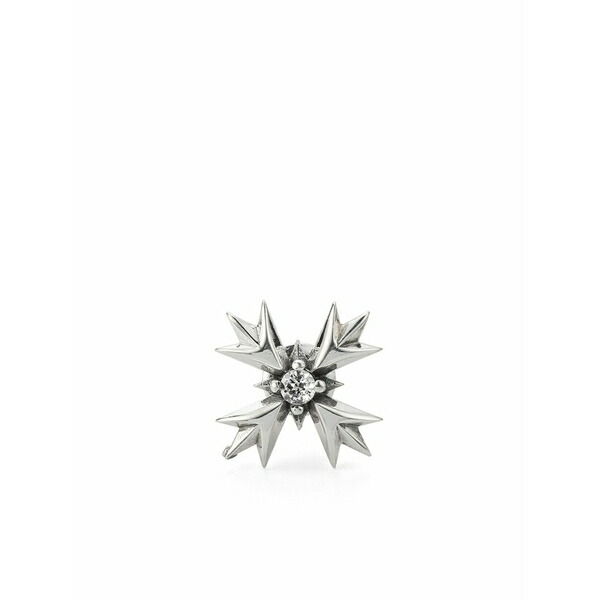 エマニュエレ ビコッキ メンズ ピアス・イヤリング 付属物 Crest crystal-embellished earring Silver