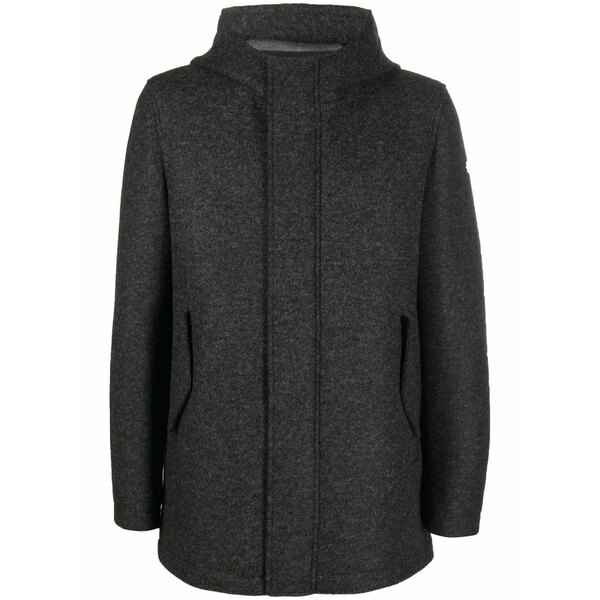 マニュエル リッツ メンズ 厚地の外套 アウター Zip-up hooded coat Grey