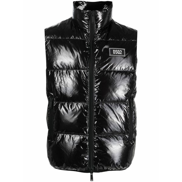 ディースクエアード メンズ コート アウター Ultra light down vest Black｜asty