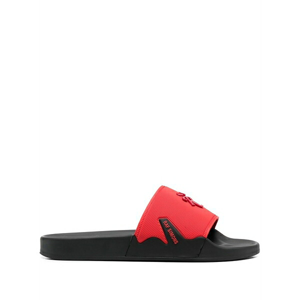 ラフ・シモンズ メンズ サンダル シューズ Embossed-logo sliders Red