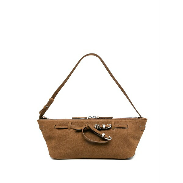 マージ シャー木材 レディース ショルダーバッグ 御徒面子 Buckle shoulder bag Brown