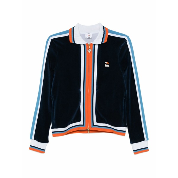カサブランカ レディース 上衣＆上衣 アウター Montagne striped velvet jacket Blue