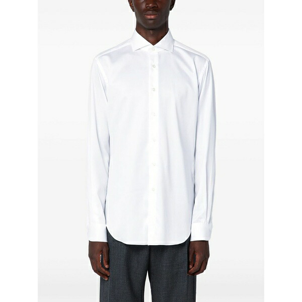 ザカス  メンズ シャツ トップス Cotton shirt  White