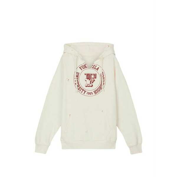 フォルテラ レディース パーカー・スウェットシャツ アウター Holly print hooded top Neutrals