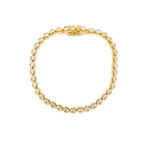 ミッソマ レディース ブレスレット・バングル・アンクレット アクセサリー Bezel-set zirconia tennis bracelet Gold｜asty
