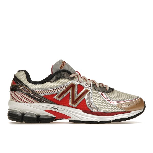 New Balance ニューバランス メンズ スニーカー 【New Balance 860v2 Aime Leon Dore Red】 サイズ US_9(27.0cm) Sea Salt/Red/Silver|asty